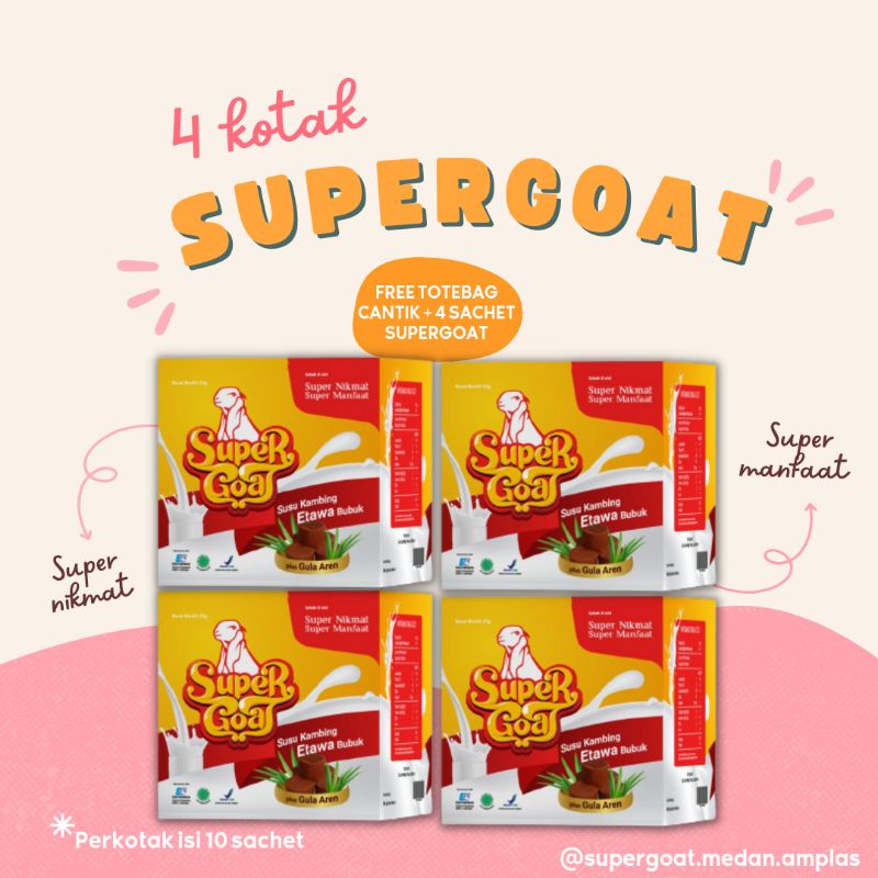 

(4 KOTAK) Susu Kambing Supergoat Dengan Campuran Gula Aren