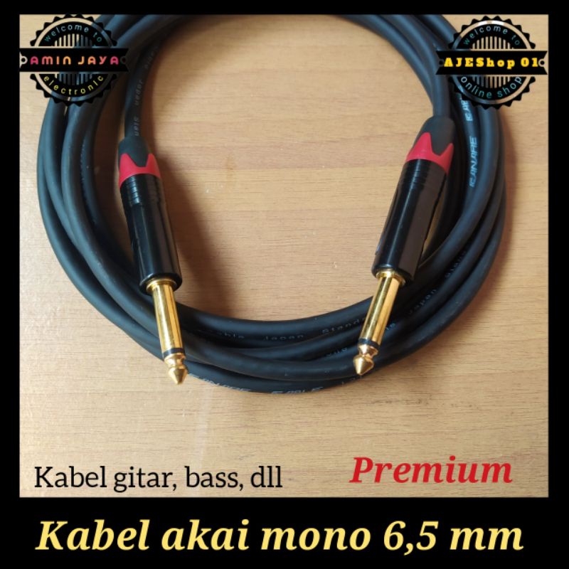 Kabel gitar kabel jack akai mono TS 6,5 kualitas premium