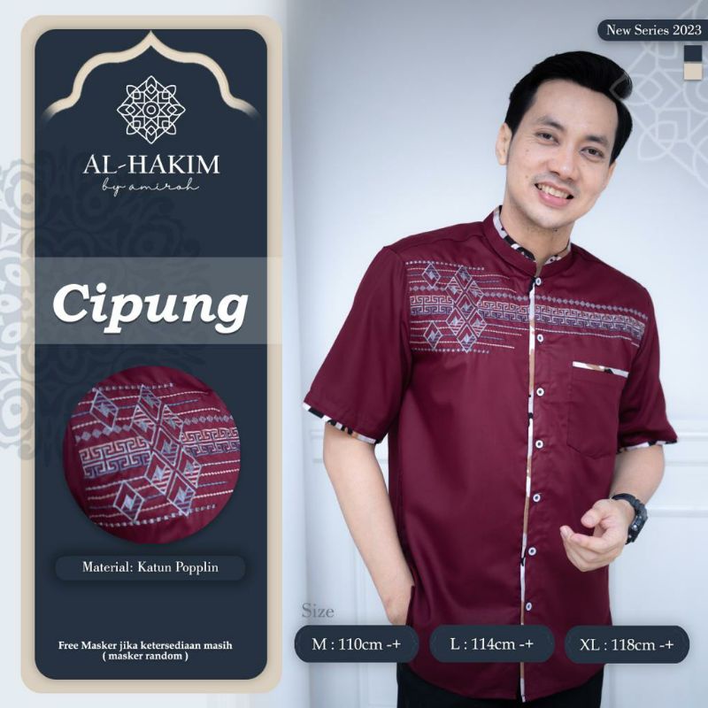 KOKO CIPUNG ORI AL HAKIM BY AMIROH • Baju Koko Lengan Pendek