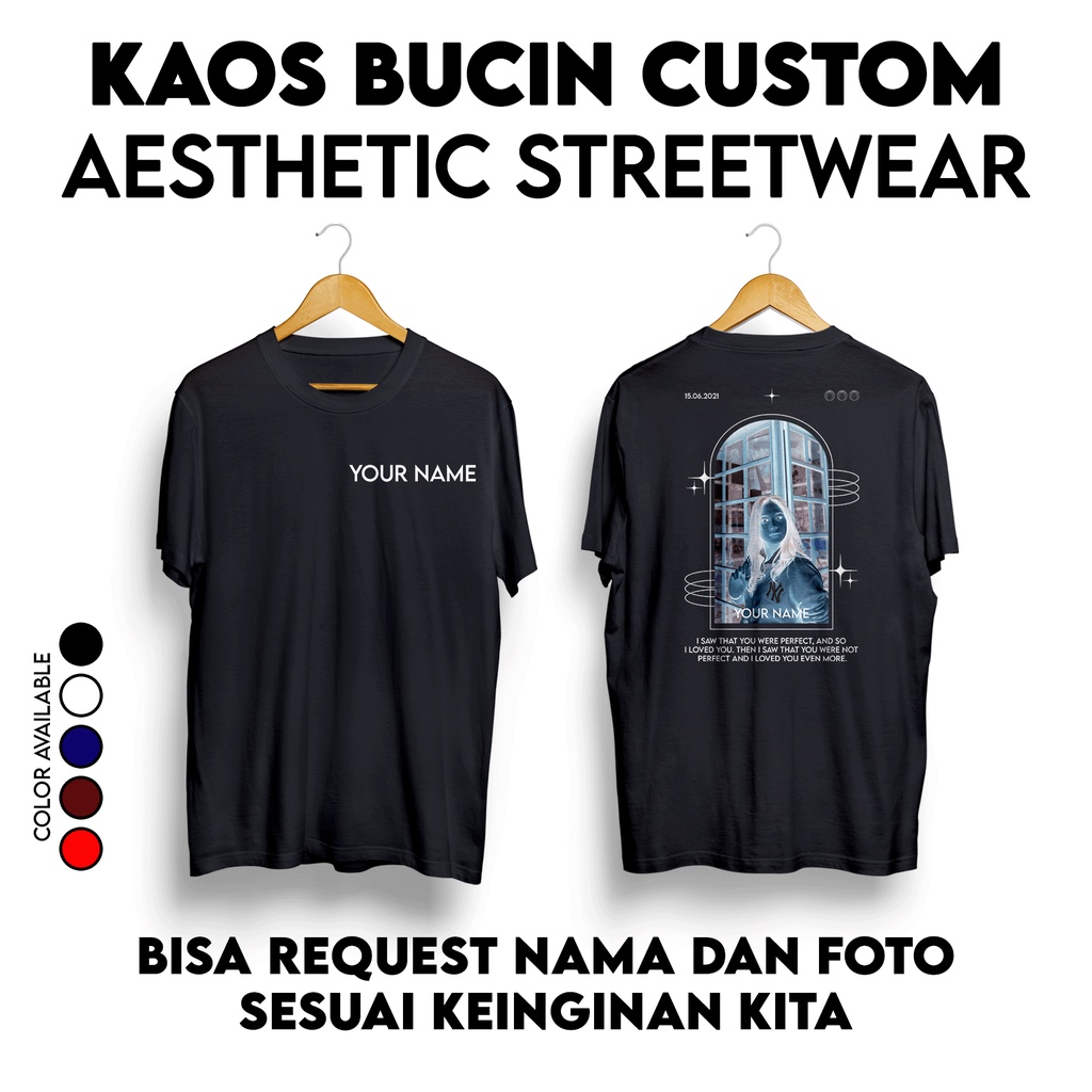 [SEHARI JADI] Kaos Bucin Negative Effect Streetwear Aesthetic / Kaos Custom Sablon Satuan Murah / Pr