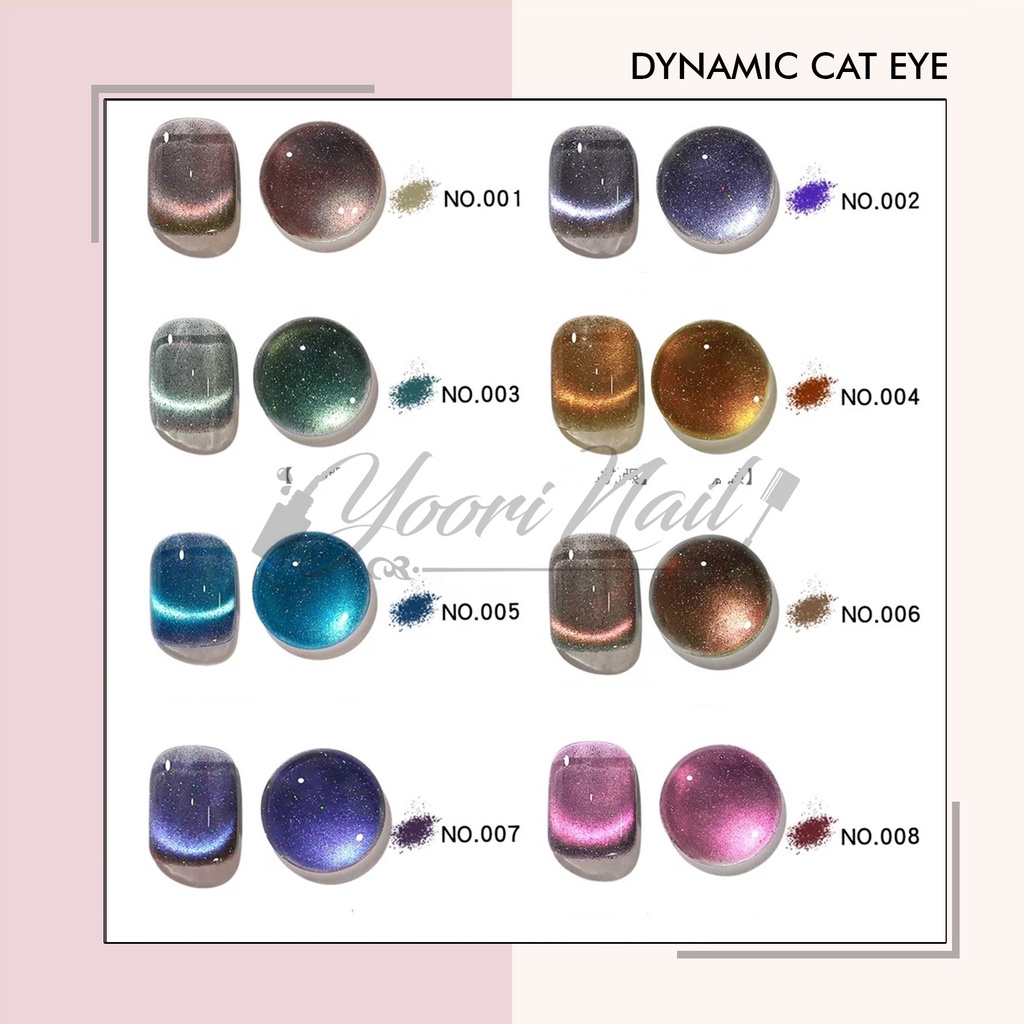 Dynamic cat eye misscheering gel kutek cateye gel polish nail art nailart dynamic
