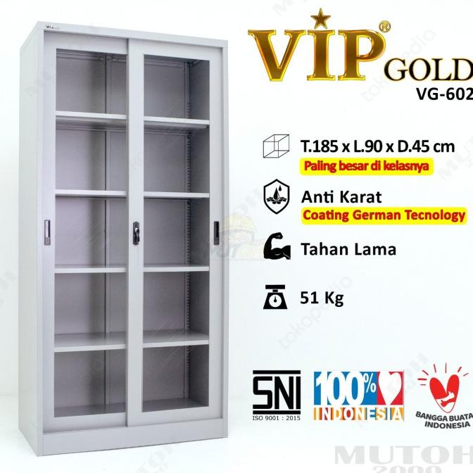 

TERBARU VIP GOLD VG-602 LEMARI ARSIP BESI PINTU SLIDING KACA PENGIRIMAN CEPAT