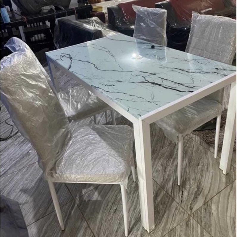meja makan kaca 4 kursi