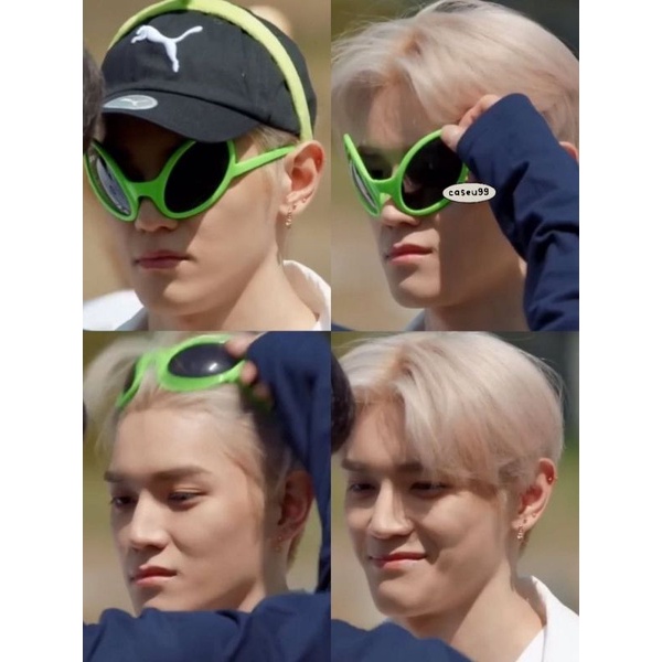 kacamata alien nct wayv treasure exo KPop hijau// alien sunglasses green jaemin Sehun Taeyong Ten hendery Yangyang dejun kacamata kematian