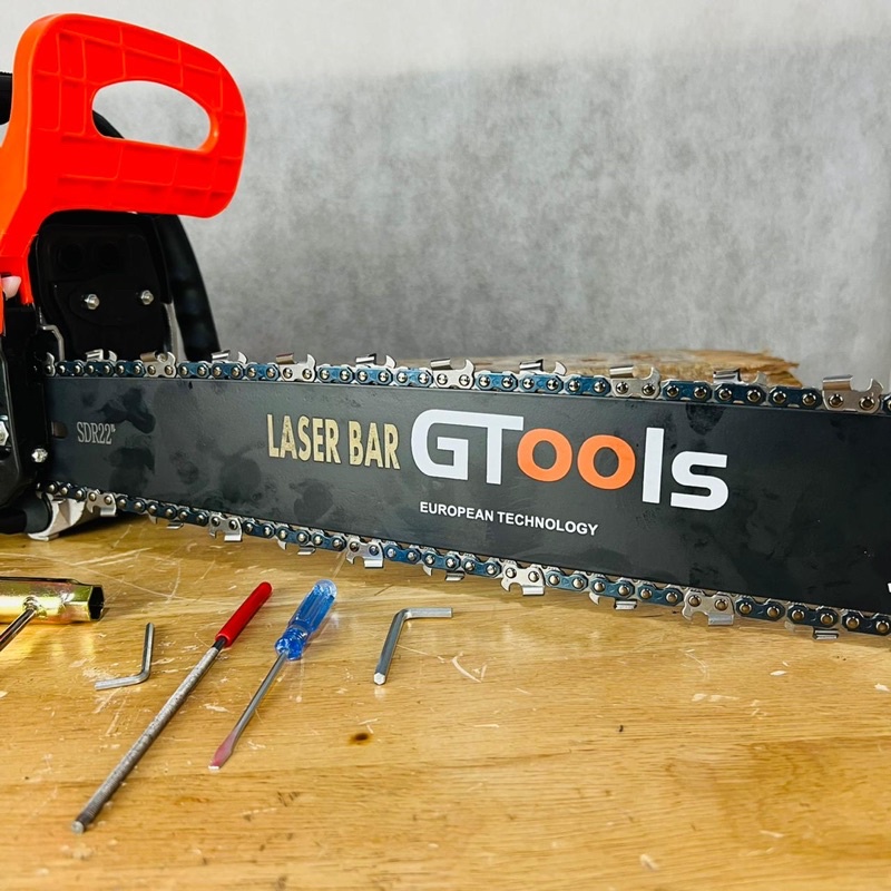 mesin chainsaw gtools Eropa GT24 22inch bar laser baja premium lebih kuat dari STIHL