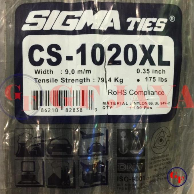 

Kabel Ties / Tis Sigma CS 1020 XL / 100cm / 1 m Hitam / Putih CS1020XL