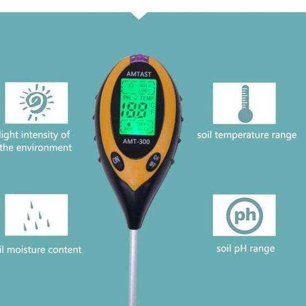 Banyak Dipakai.. Mediatech Soil Survey Instrument Digital 4 In 1 Backlight / Soil Meter 4 in 1 / PH 