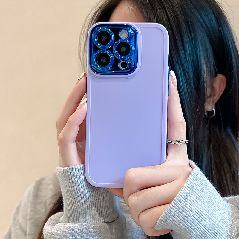 Casing Frame Lensa Plating Untuk iPhone 14 pro max 13pro 12promax 11pro X Xs Xs max Xr Soft Back Cover
