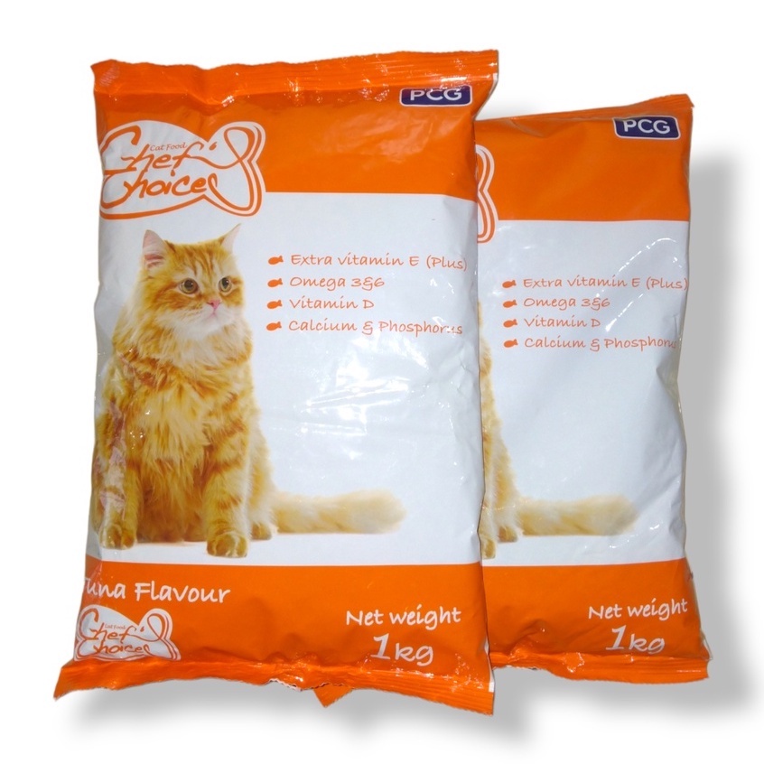 makanan kucing chef choize  adult tuna 1kg adult cat food