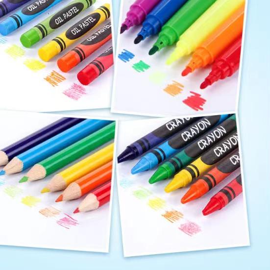 

Barang Bagus Crayon Anak Pengasah 208pcs Set Alat Menggambar Melukis Anak-anak Crayon Cat Air Pensil;