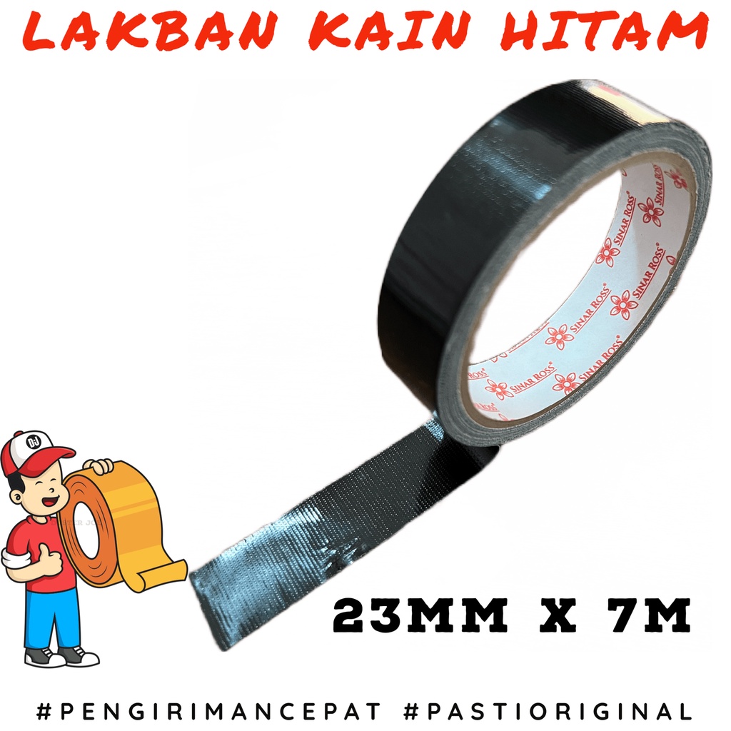 

Lakban Kain Hitam Sinar Ross 1 inch 10 Yard / Cloth Hitam PER 1 ROL