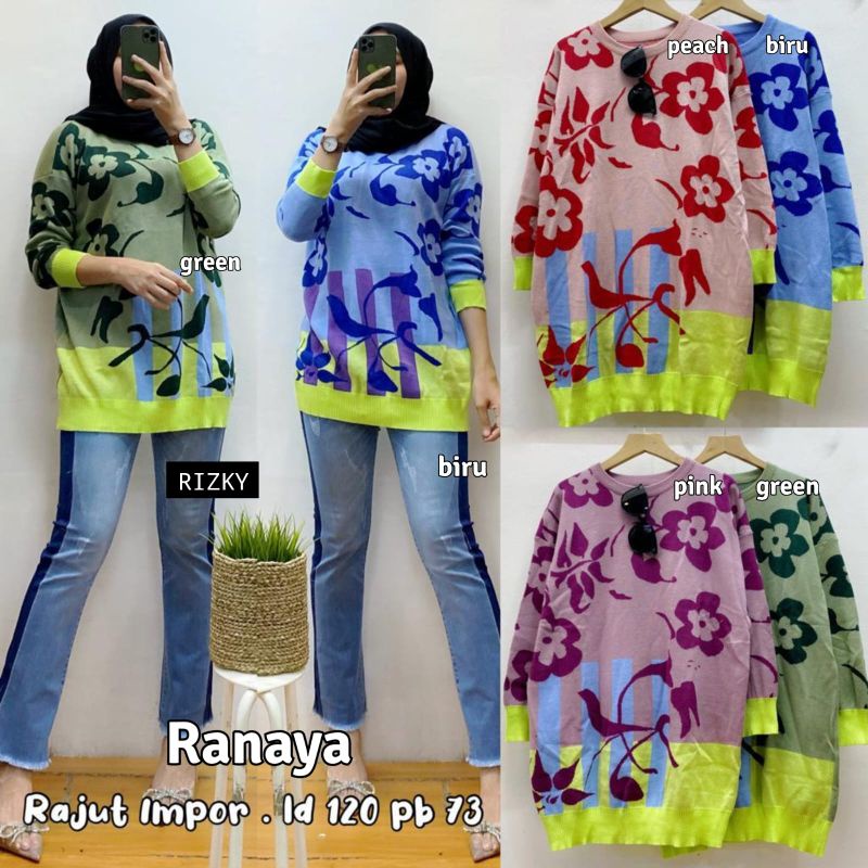 NEW RANAYA TUNIK RAJUT IMPORT XXL LD 120CM