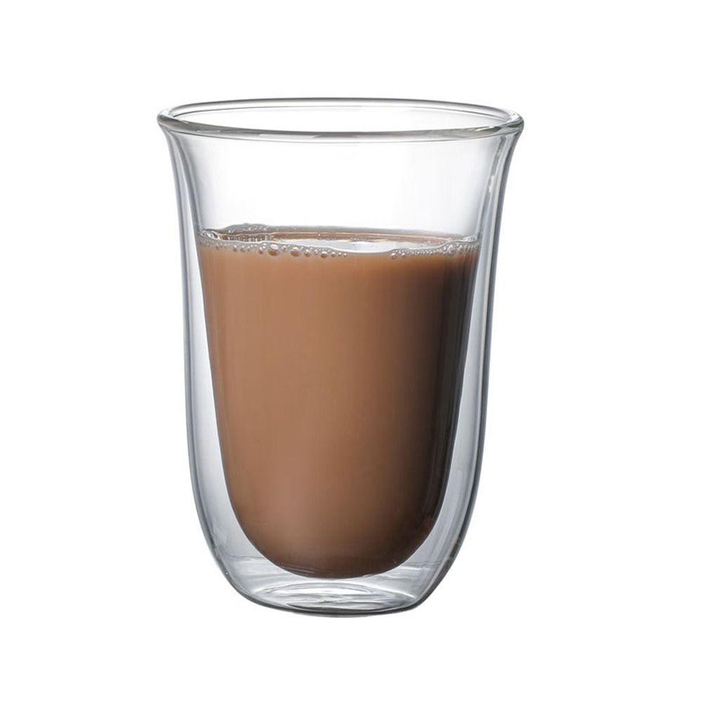 Solighter Double Wall Glass Cup Anti Panas Insulated High Borosilicate Mini Whisky Cup Breakfast Mug Transparan Bening