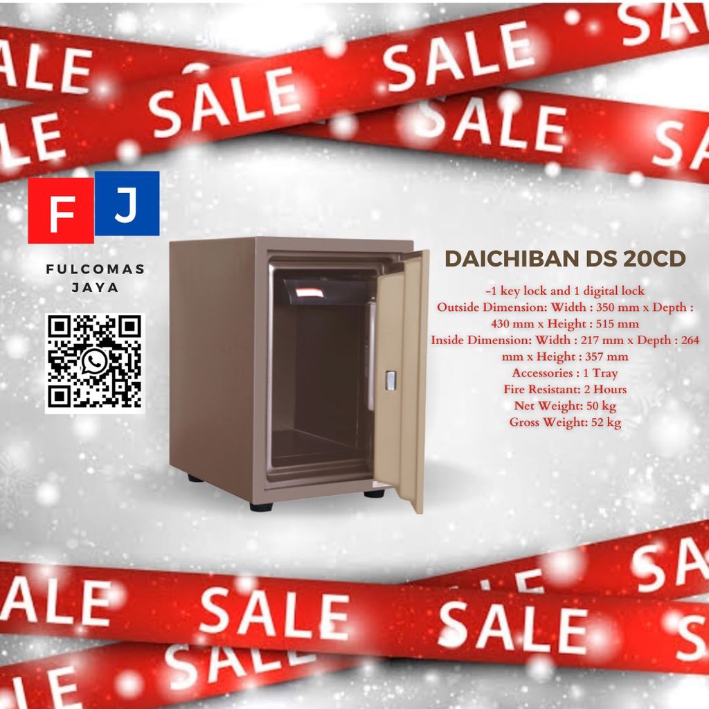 DAICHIBAN DS-20CD | Brankas Digital Tahan Api - PACKING BUBBLE