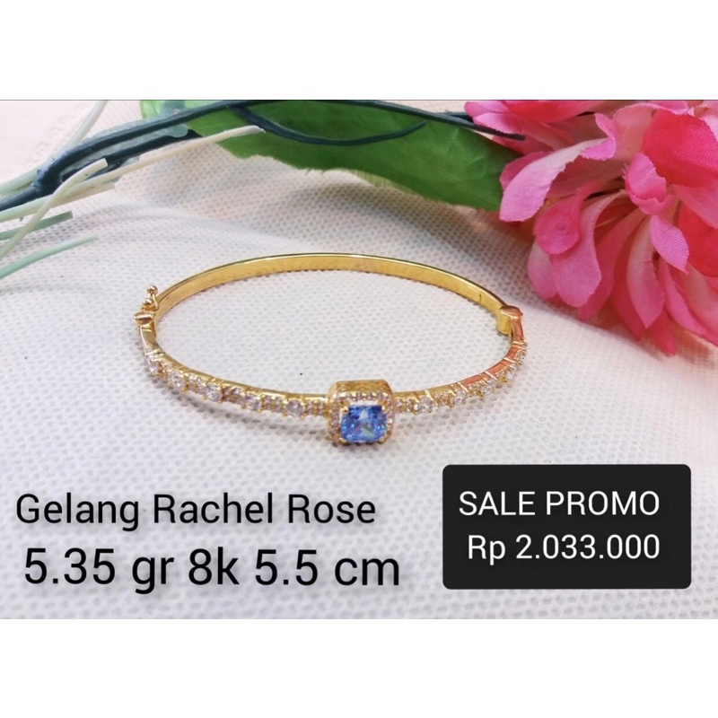 Gelang rachel rose mata biru kadar 375