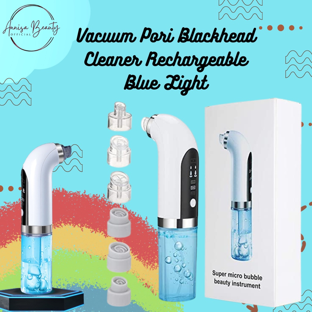 Alat Penyedot Komedo Sirkulasi Air /Vacuum Pori Blackhead Cleaner Rechargeable Blue Light