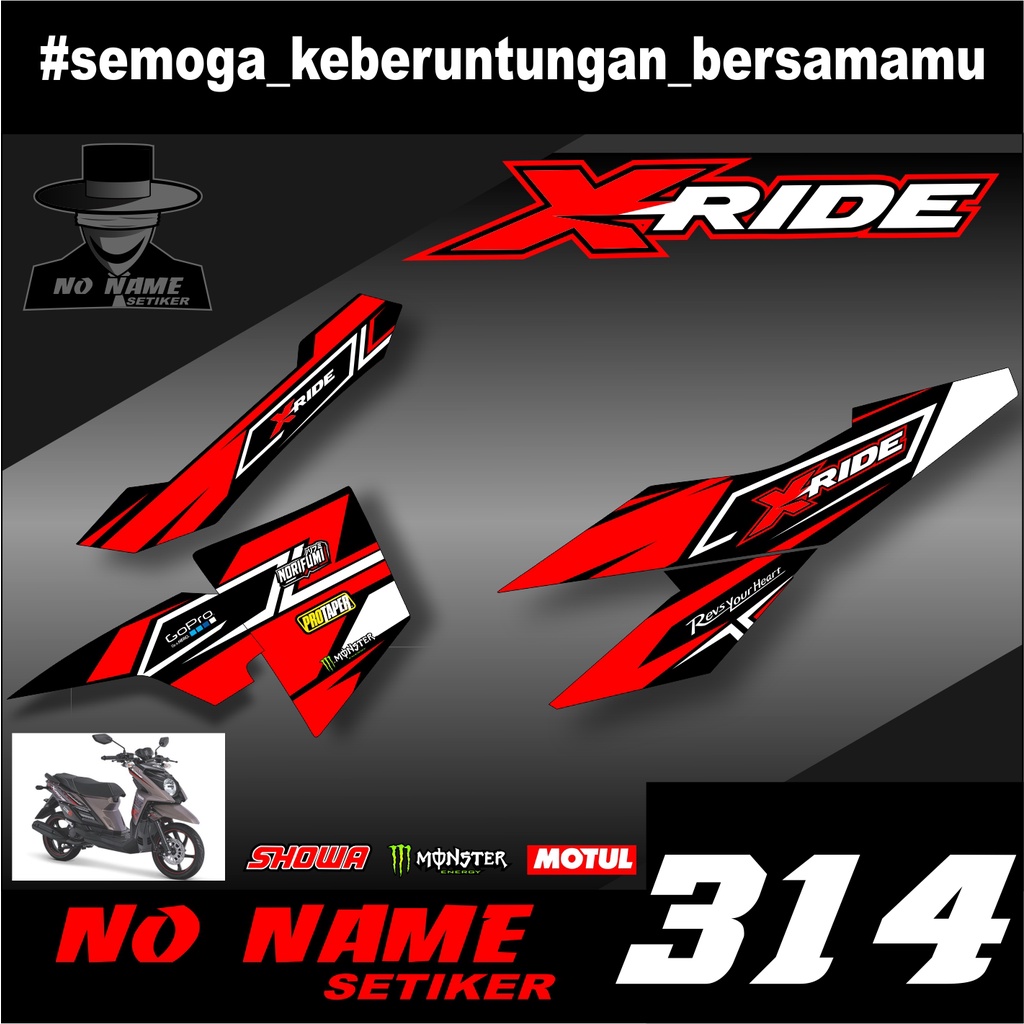 Striping X Ride(314)2013 2014 2015 2016 2017 2018 2019 stiker stricker setiker