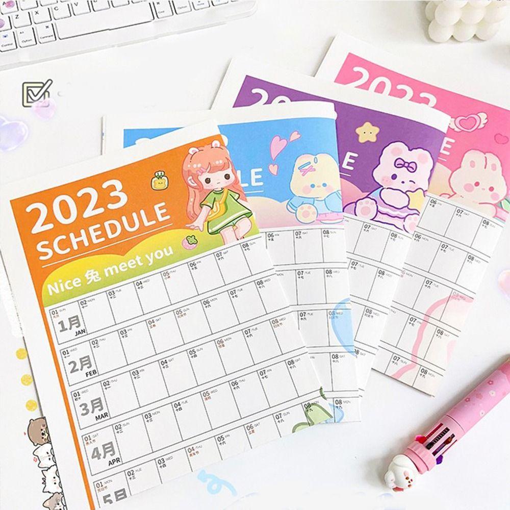 Mxbeauty Planner 365hari Dengan Stiker Kartun Pengatur Waktu Kamar Alat Tulis Siswa Budidaya Habit 2023jadwal Tahunan