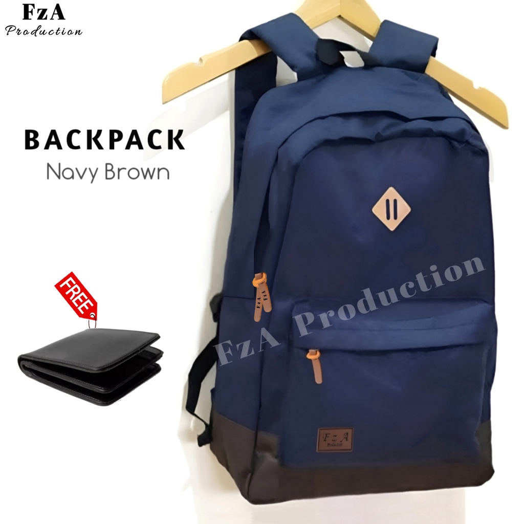 Tas Ransel Gendong Laptop Distro Sekolah Kuliah Pria Wanita Premium Murah Original GRATIS Dompet