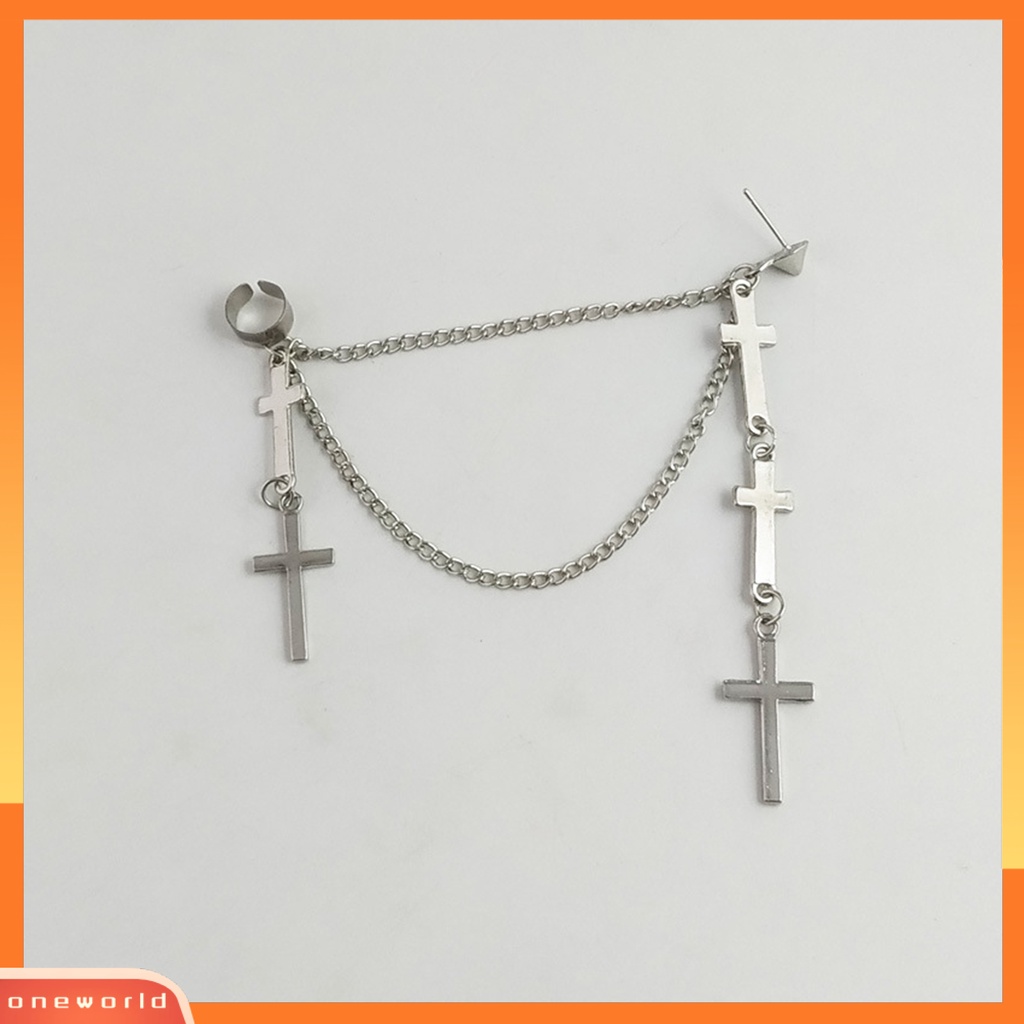 [WONE] Anting Jumbai Desain Bahan Alloy Tahan Lama Gaya Punk Tanpa Lubang Telinga Anting Untuk Wisuda