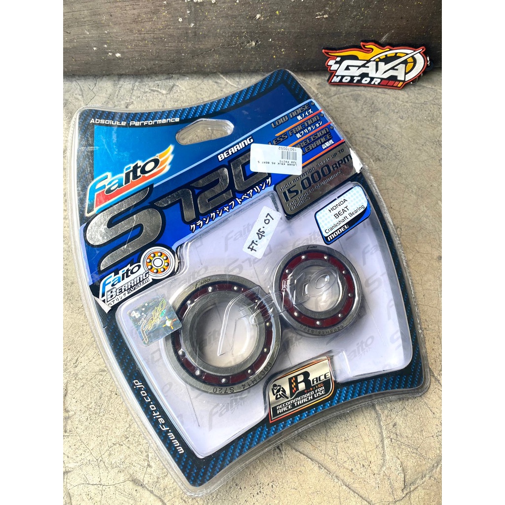 BEARING LAHER KRUK AS FAITO HONDA BEAT SCOOPY SPACY KARBU FI S720 HIGH SPEED ORIGINAL FAITO RACING
