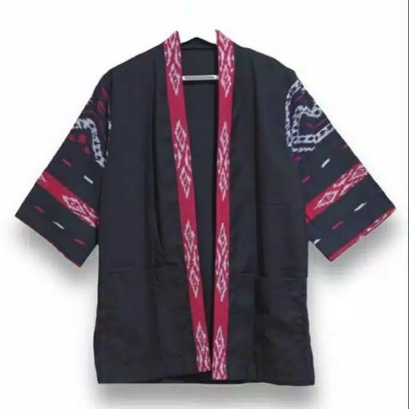 KIMONO PRIA TENUN TROSO JEPARA KEMEJA PRIA KEREN OUTFIT KEKINIAN