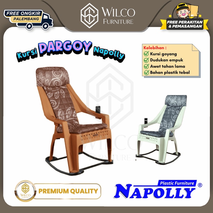 Kursi Pargoy Napolly / Kursi Goyang Plastik Murah / Kursi Malas PLG