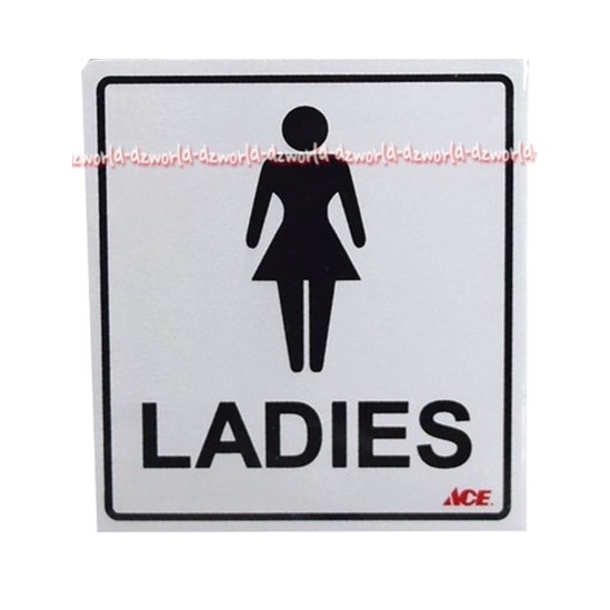 Stiker Ladies Wanita Sticker Toilet Wc Kamar Mandi Tanda Masuk Cewek Perempuan Lady Mudah Diaplikasikan Pada Kaca Metal Atau Plastik