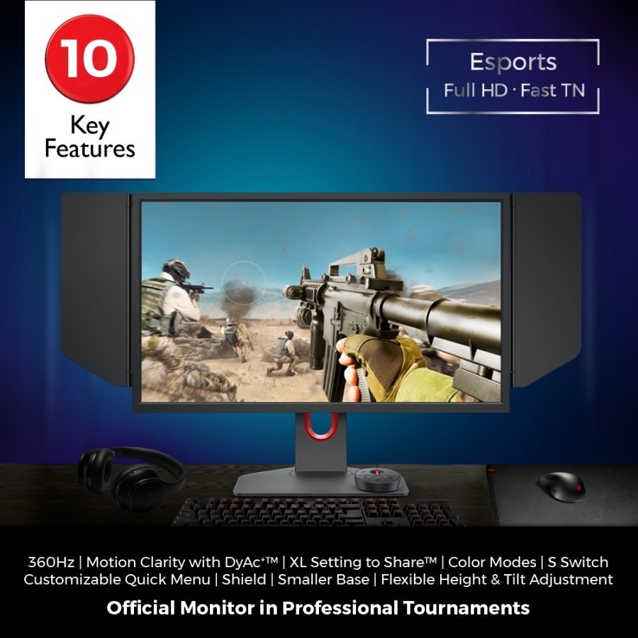 BenQ Zowie XL2566K 24.5inch 360Hz DyAc+ Full HD eSports Gaming Monitor