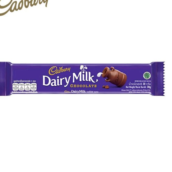 

7.7 Promo >> Cadbury Dairy Milk Chocolate Original Regular 30g, coklat dengan susu untuk Camilan