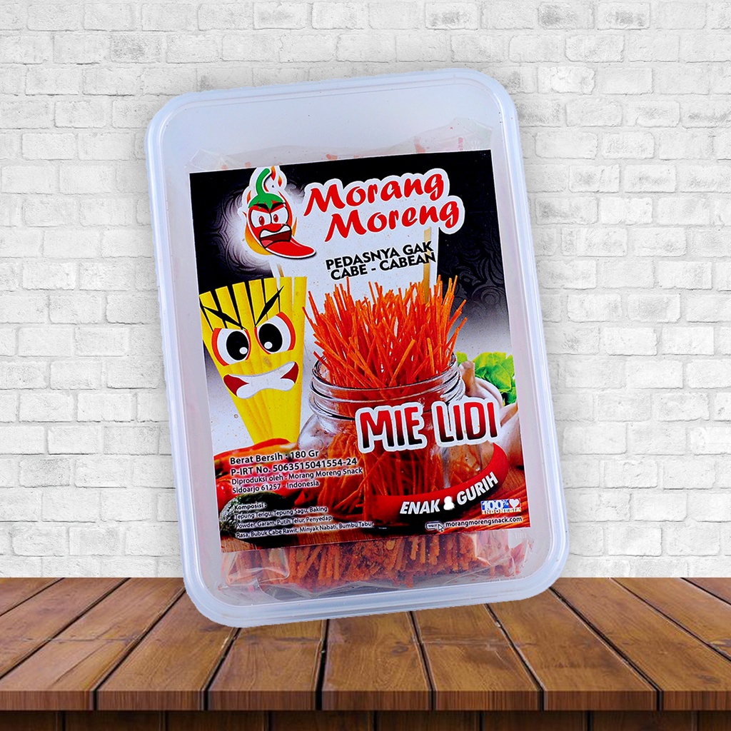 

Mie Lidi Pedas Box Morang Moreng / Cemilan Mi Lidi Lidian Aneka Rasa 180gr