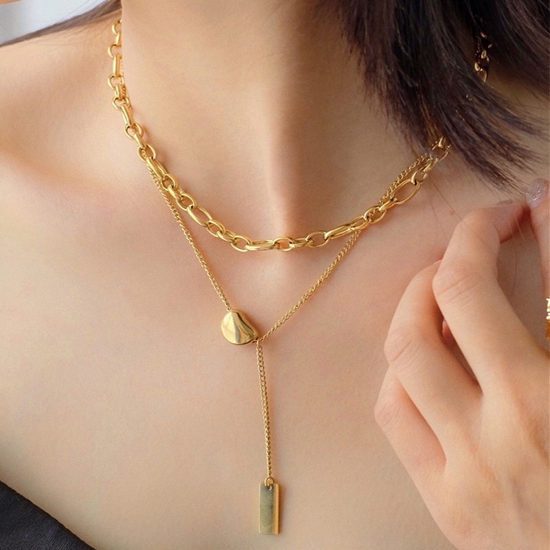 Ark.co - Savoy chain layer necklace kalung rantai layer minimalis