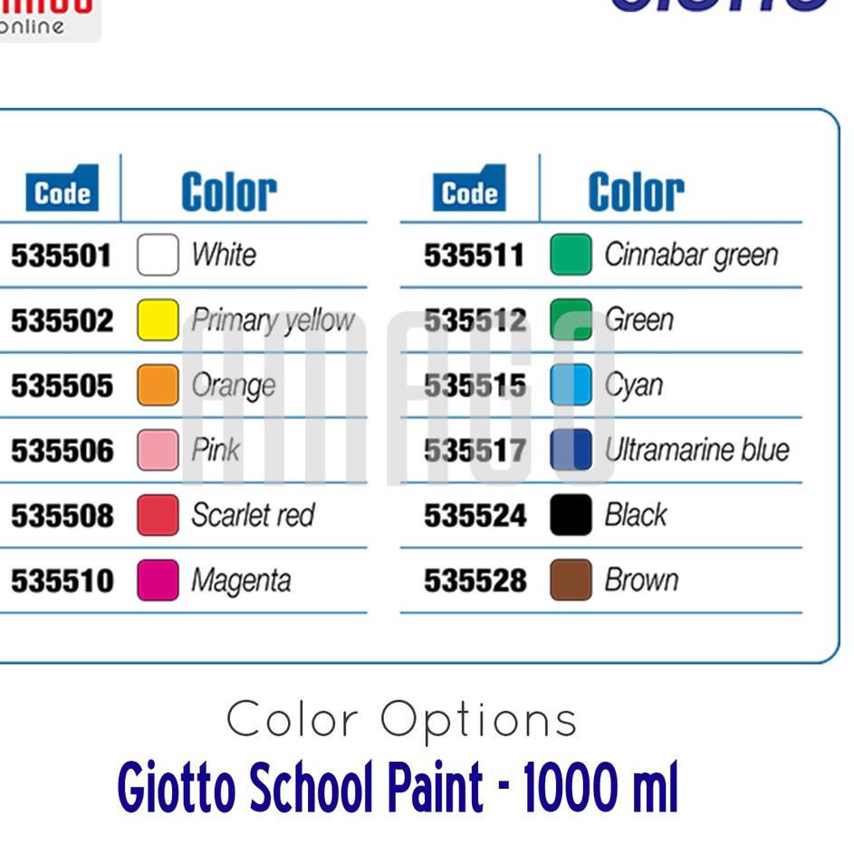

[PRODUK ILLQB] GIOTTO SCHOOL PAINT - SATUAN - 250 ml - PILIH WARNA Z0P
