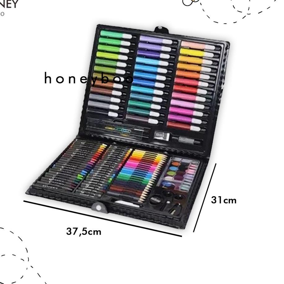 

Update! Honey Boo - Krayon Anak Set Koper 150 in 1 Crayon Full Alat Melukis Mewarnai Set ,.