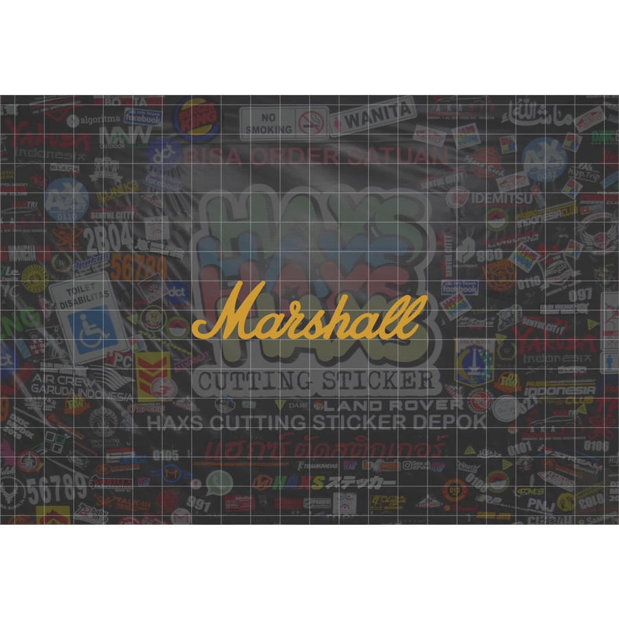 Cutting Sticker Marshall Ukuran 8 Cm Untuk Motor Mobil