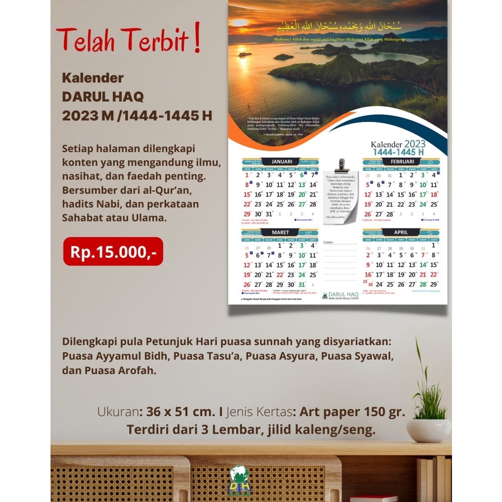 KALENDER DARUL HAQ 2023 M (1444 - 1445 H)