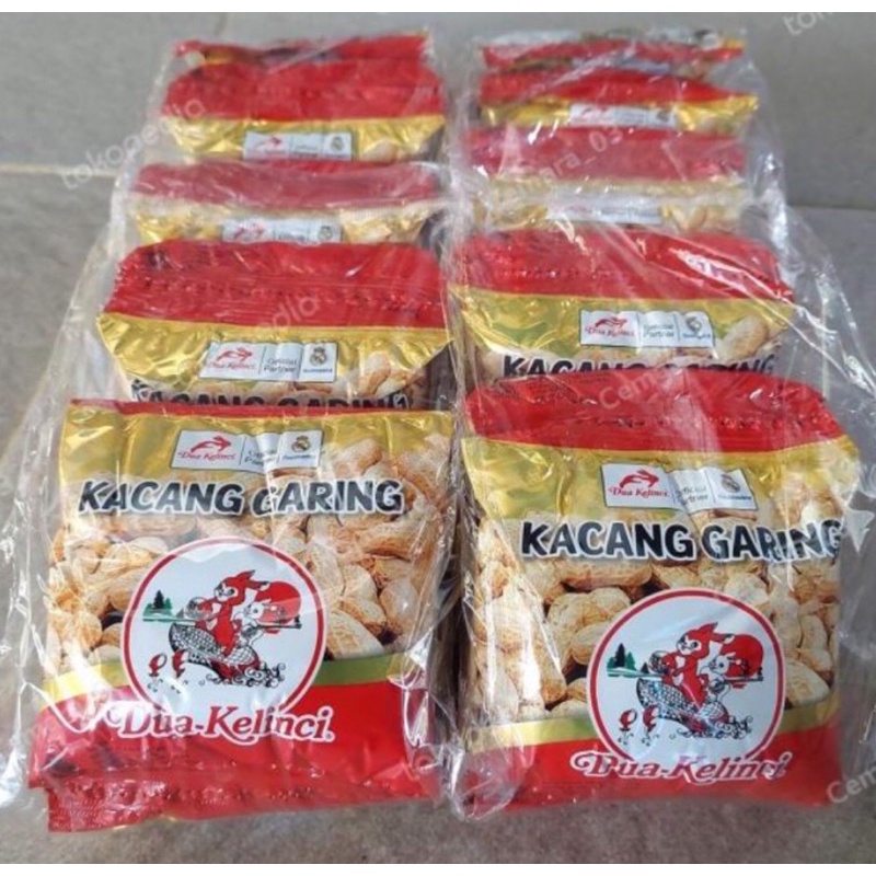 

kacang kulit , kacang garing 2 kelinci rencengan isi 10