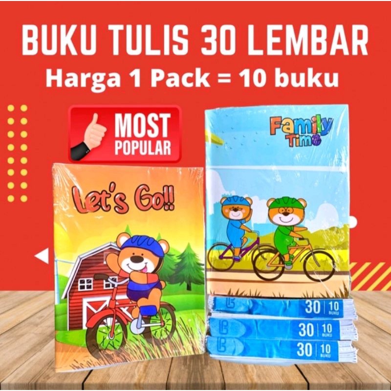 

Buku Tulis isi 30 Lembar Termurahh isi 10pcs