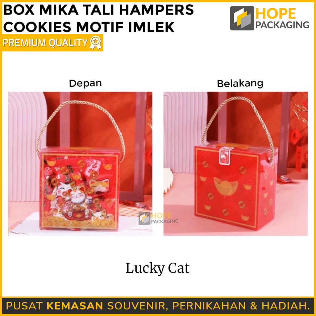 Box mika transparan hampers goodiebag / Box Mika Tali Hampers Cookies / box cookies hampers christmas mooncake