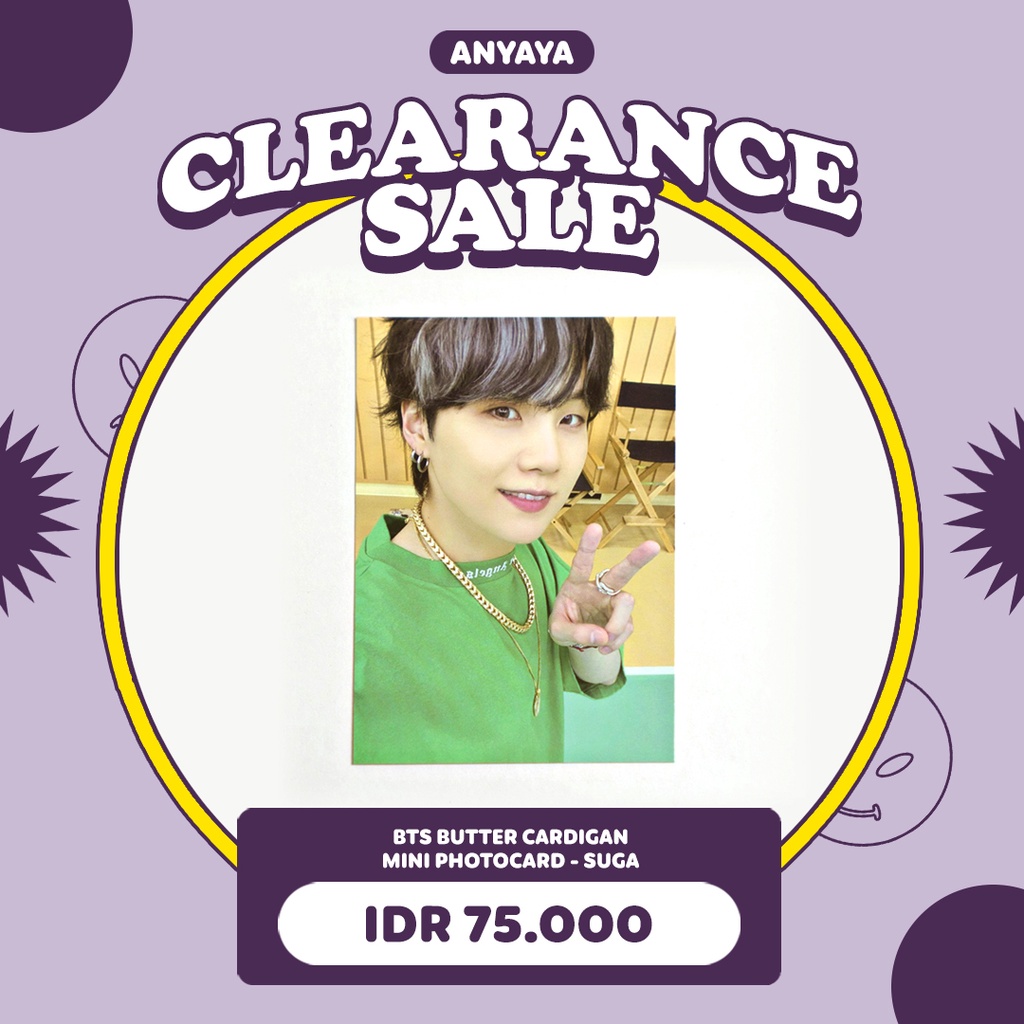 [READY STOCK] BTS Butter Cardigan Sharing Official Photocard Suga Yoongi
