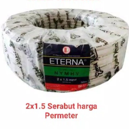 Kabel Eterna Serabut Nymhy 2X1.5Mm Eterna