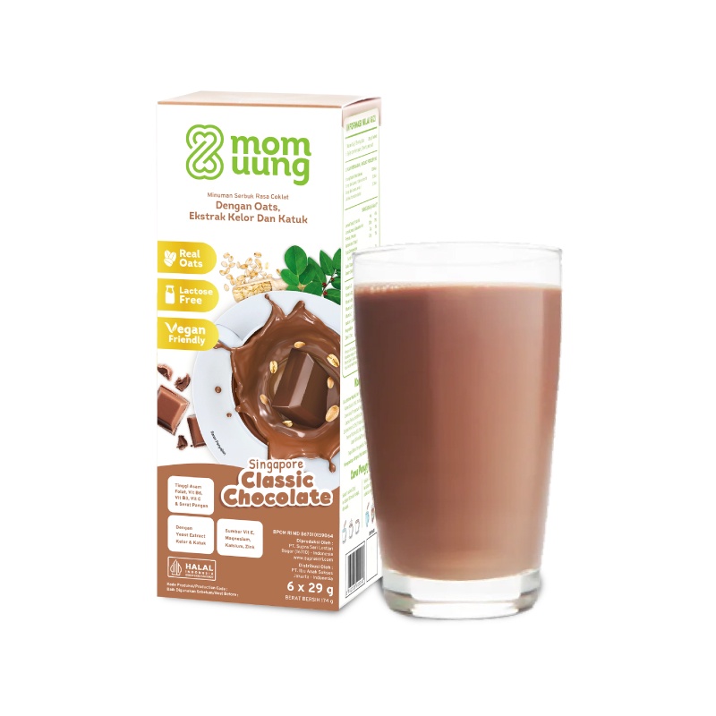 Mom uung Mylkflow Susu Pelancar Asi Creamy Vanila Chocolate Oat