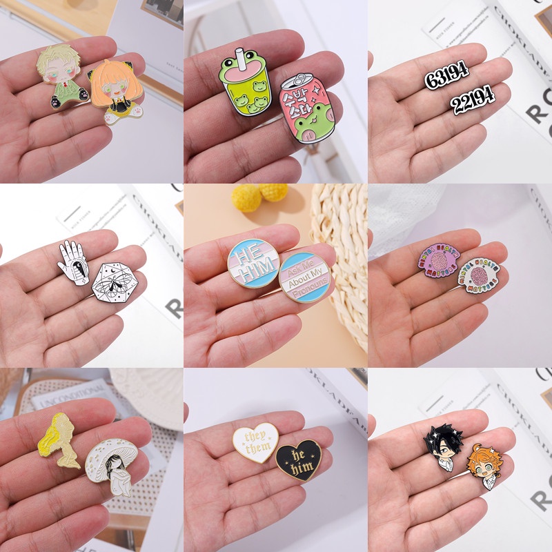 3-5pcs/setcartoon Lapel PinChemical Element Brosanime Peripheral Badgehadiah Untuk Temanpakaian Aksesorisperhiasan