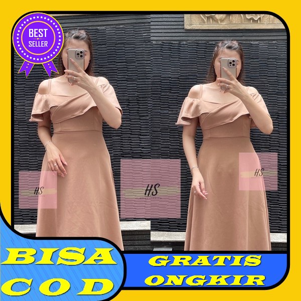 Quinnyshop-Cod-Hf-Dres Jumbo Wanita Terbaru-Dres Jumbo Wanita Korea-Dres Wanita Jumbo-Dres Natal Ter