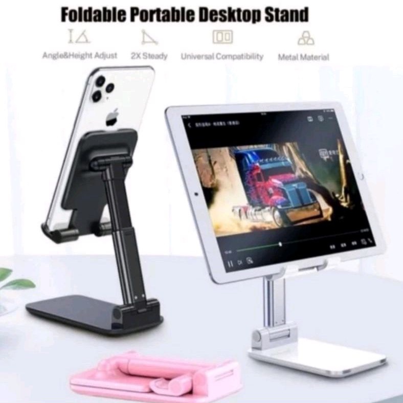 Liftable Foldable Phone Holder Stand Hp Dudukan Handphone Tatakan Hp Handphone Meja Universal Holder