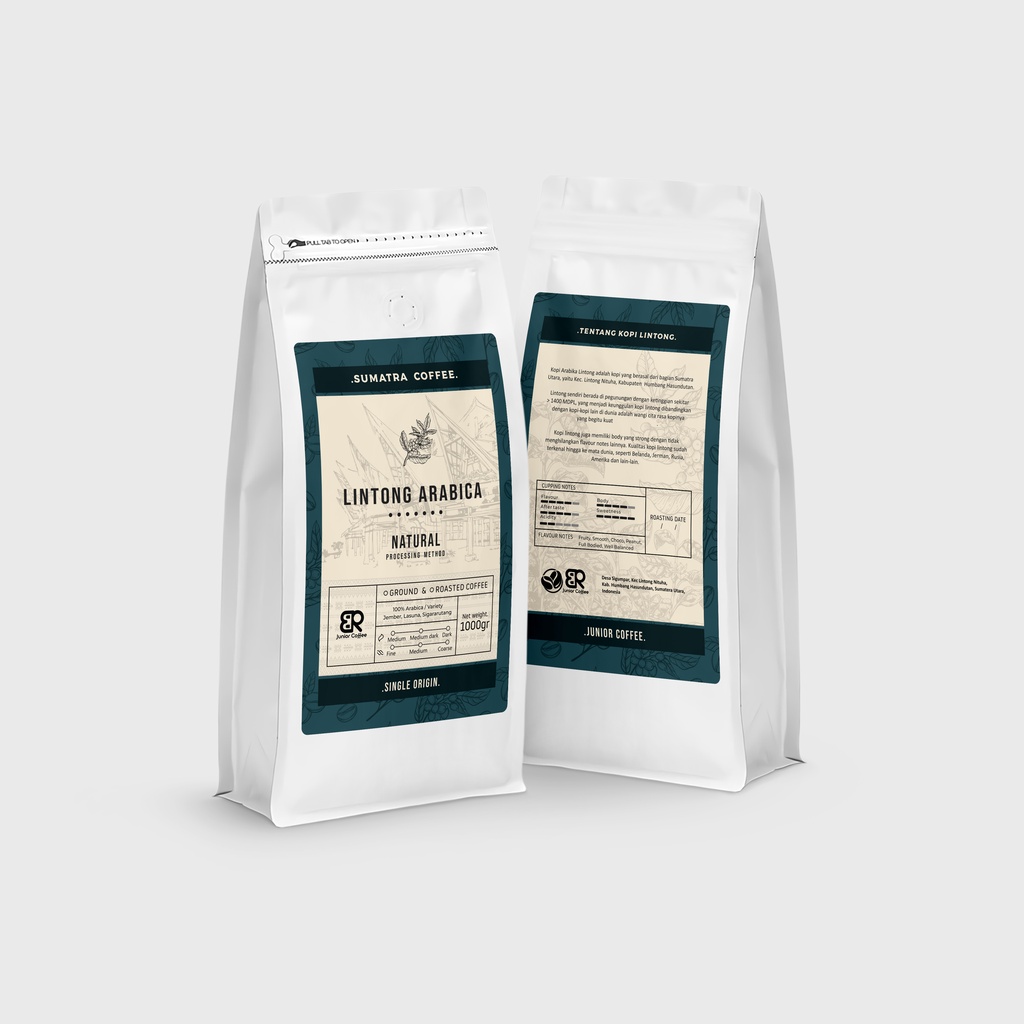 

Biji Sangrai Kopi Arabika Lintong Specialty 1Kg | BR Junior Coffee - Natural