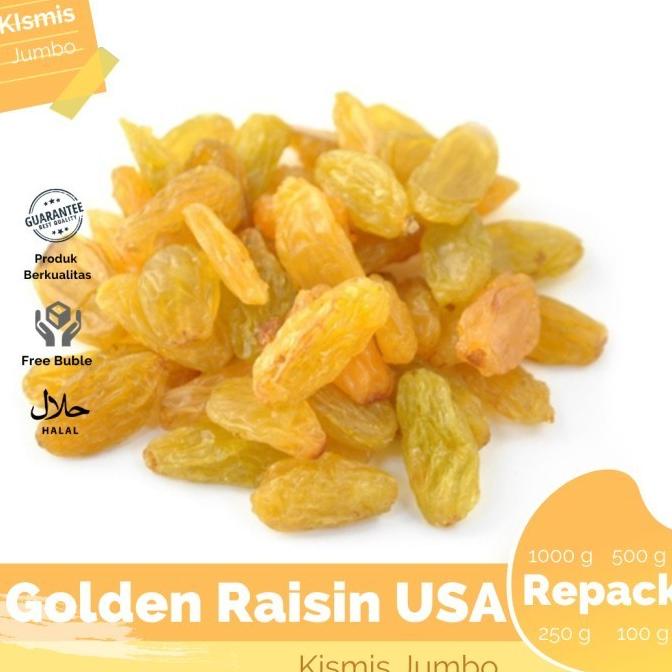 

Golden Raisin Jumbo 250gr Kismis Kuning Jumbo 250 gram USA