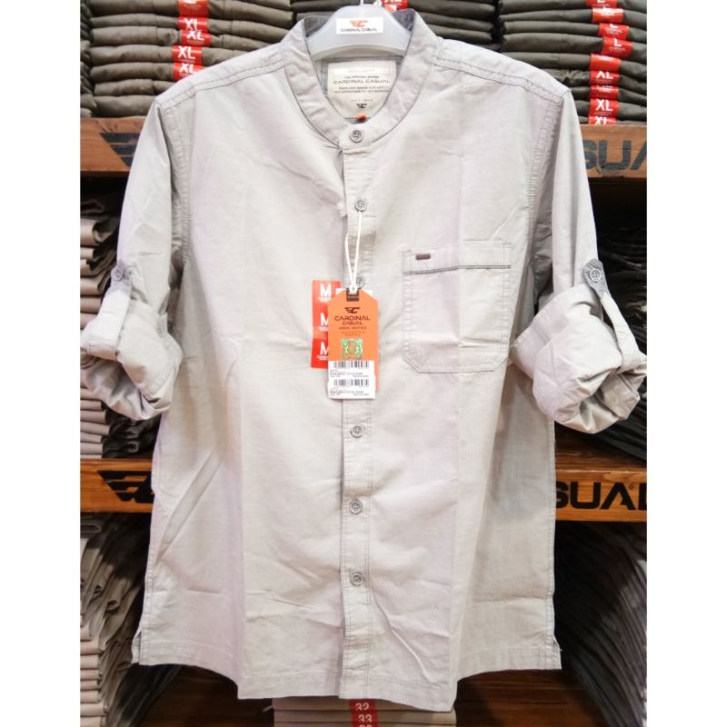 Cardinal casual original mens EAKAR01375J 04H Kemeja panjang pria katun berkantong