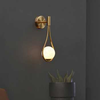 Lampu Dinding Minimalis Nordic Gold / Lampu Hias Dinding Kamar Tidur