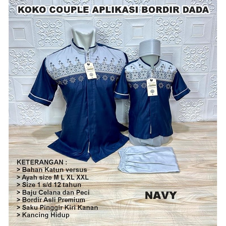 AGNINA_ Baju Koko Couple Ayah Anak Katun Model TERBARU